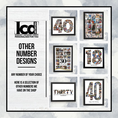 Personalised Photo Collage, Custom Shape Photo Collage, Unique Framed Collage Gift, Shaped Collage Prints, Christmas Gift for Family,