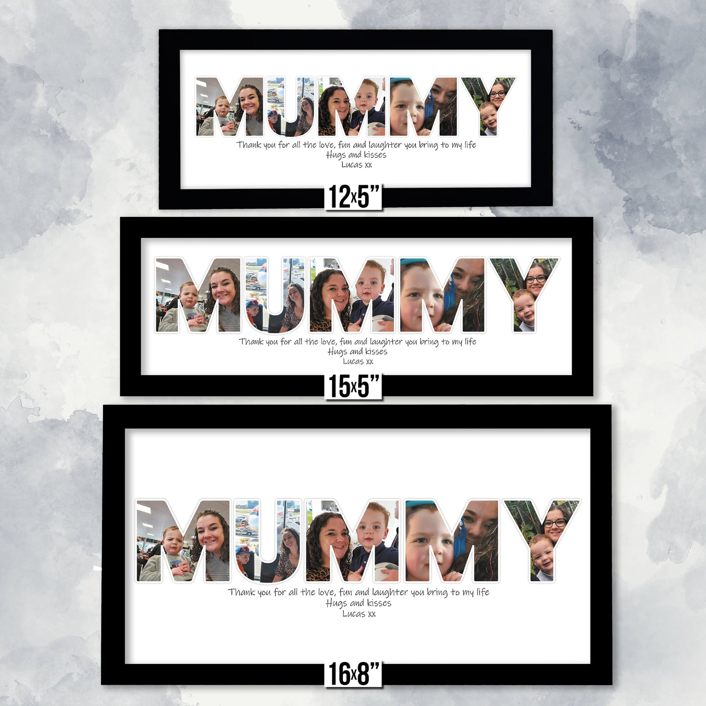 Photo Collage Framed Print for Dad, Personalised Photo Image Collage, Photo Collage Frame, Family Print, Photo Word Art, Gifts for Fathers