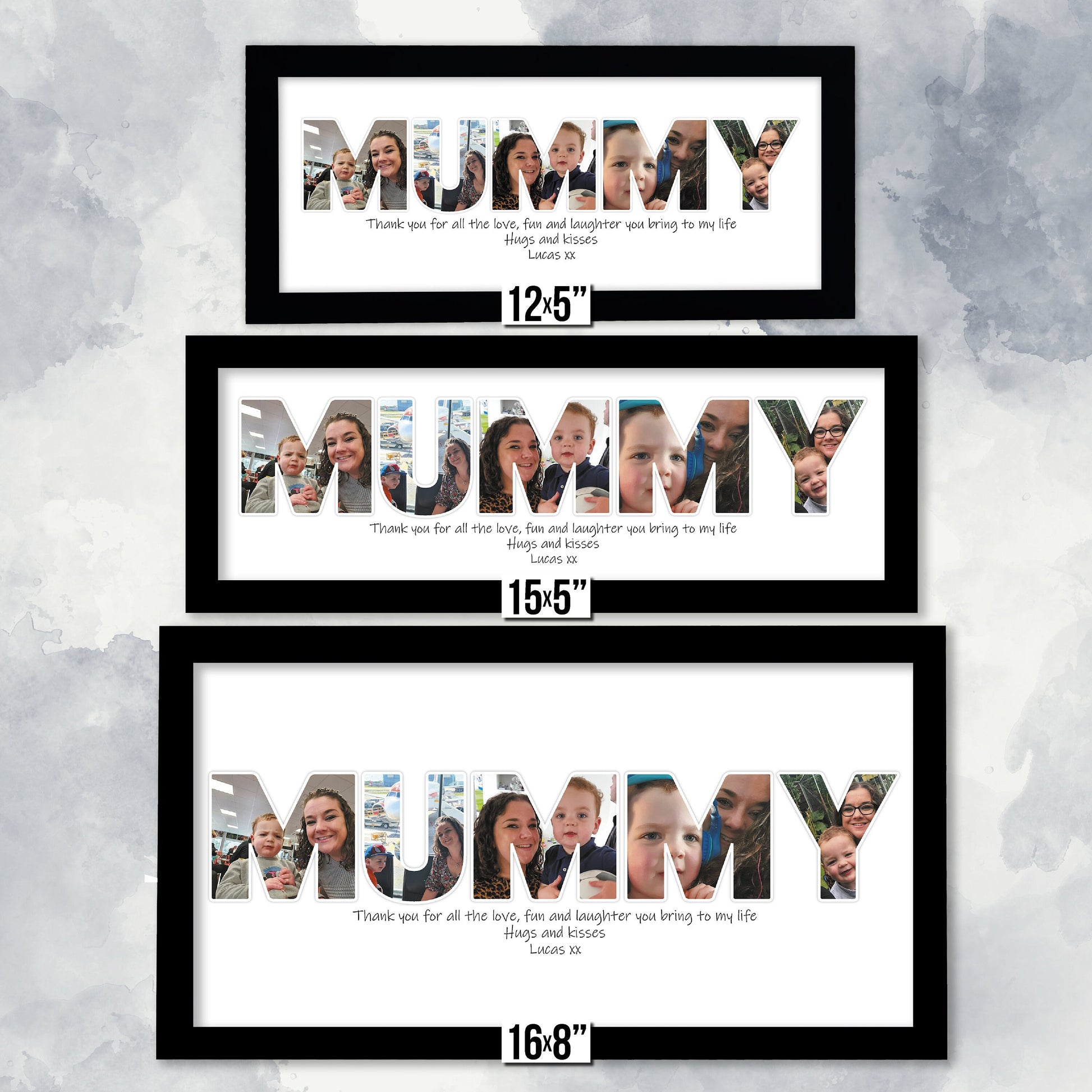 Photo Collage Framed Print for Dad, Personalised Photo Image Collage, Photo Collage Frame, Family Print, Photo Word Art, Gifts for Fathers
