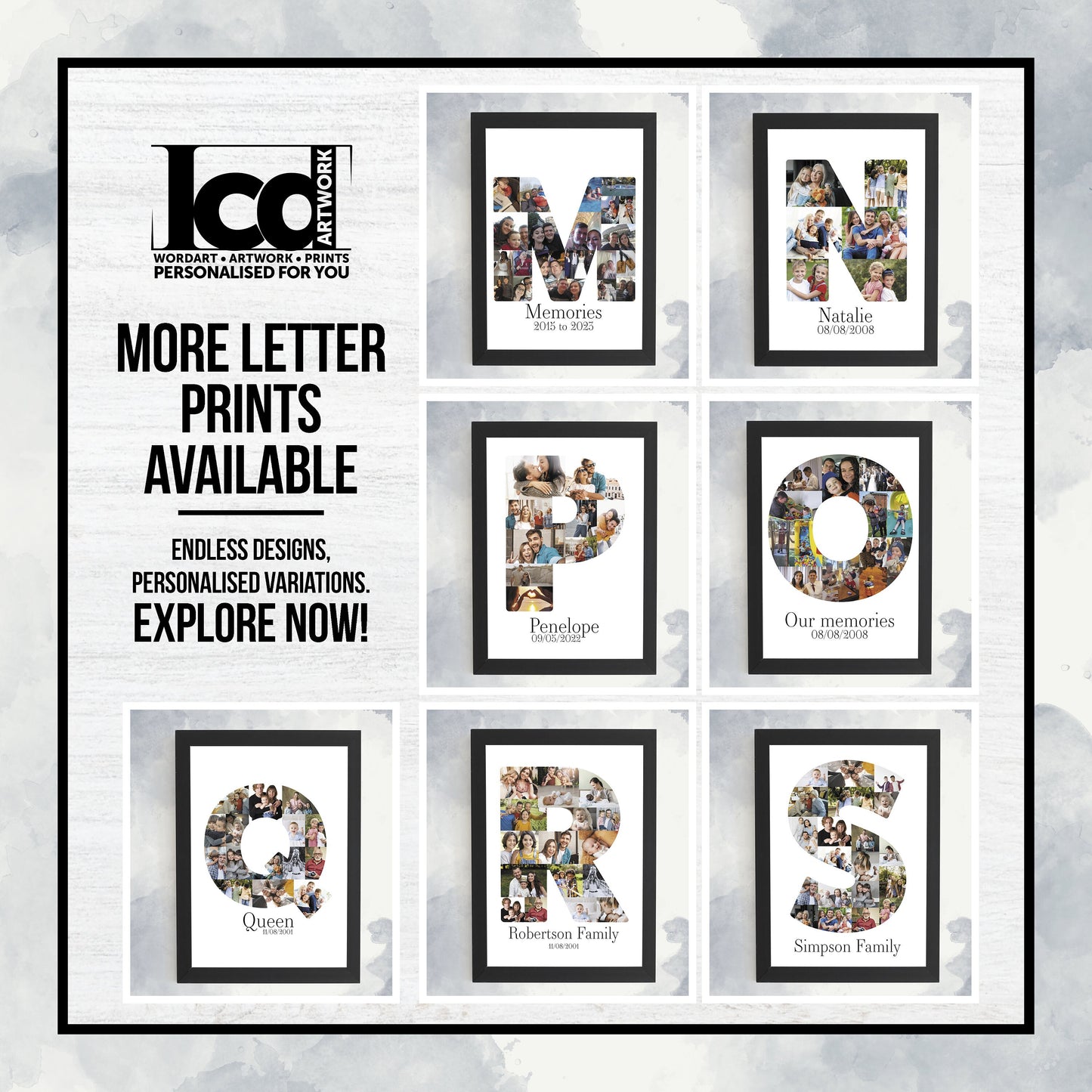 18th Birthday Gift, Photo Collage Print, Eighteen Personalised Photo Collage, Sentimental Birthday Present, Framed Décor, Birthday Gift idea
