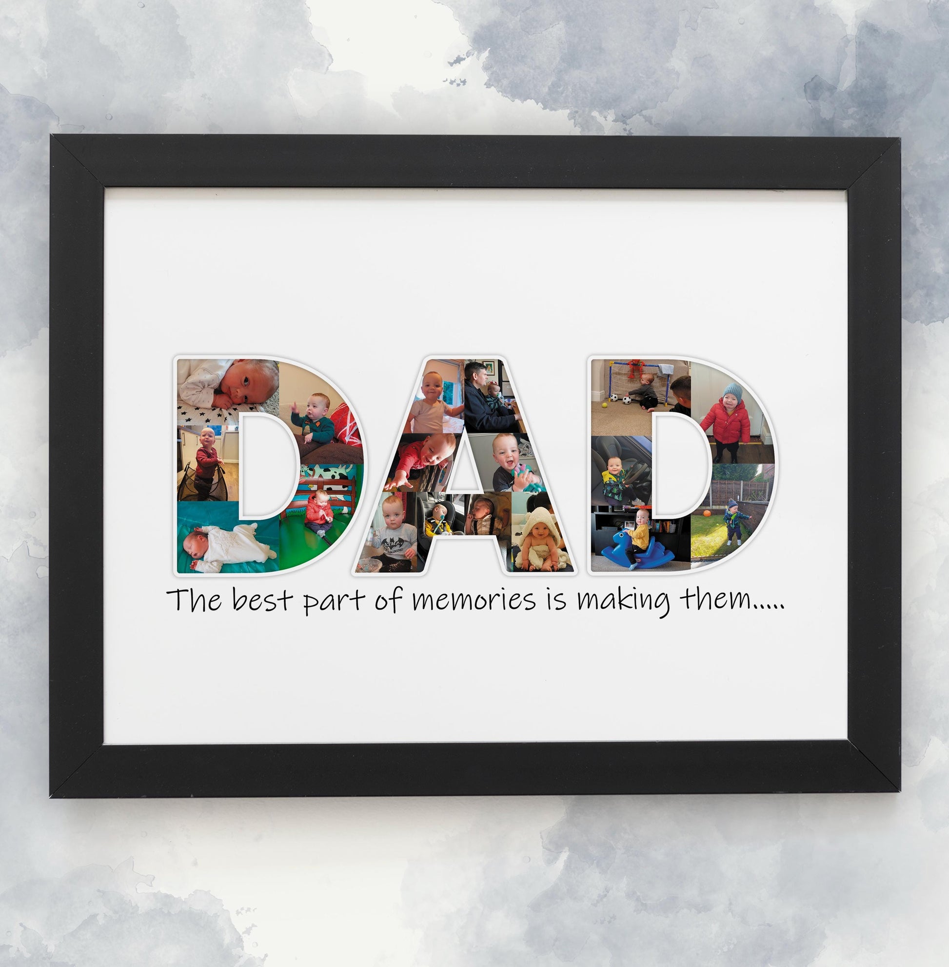 Personalised 'Daddy' Photo Collage Print – Custom Dad Photo Gift, New Father Wall Art, Family Picture Keepsake