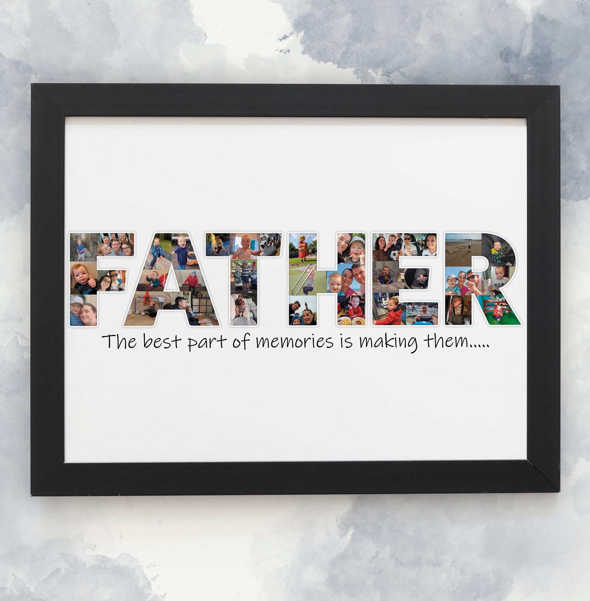 Personalised 'Daddy' Photo Collage Print – Custom Dad Photo Gift, New Father Wall Art, Family Picture Keepsake